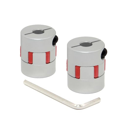 8mm to 8mm Bore Aluminium Plum Flexible Shaft Coupling Servo Stepper Motor Jaw D25xL30 Connector Flexible Shaft Couplers for 3D Printer/CNC Machine/DIY Encoder, 2pcs/Pack(8mmx8mm) - size: 8mmx8mm