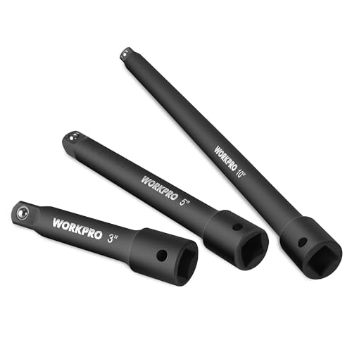 WORKPRO 3/8" Drive Impact Extension Bar Set, Socket Extensions - style: 3/8" DR