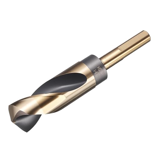 uxcell 1-1/8" Drill Bit 1/2" Reduced Shank 3-Flat M35 5% Cobalt HSS - size: 1-1/8" with 1/2" Shank