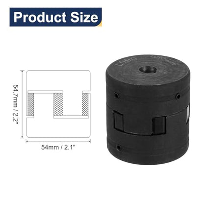 uxcell 1/2" to 7/16" L090 Flexible 3-Piece L-Jaw Coupling Coupler Set & Buna-N NBR Rubber Spider for Log Splitter Hybrid Equipment - size: 1/2" to 7/16", style: L090