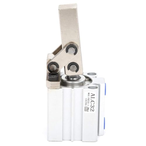 Walfront ALC Clamp Arm Lever Pneumatic Cylinder Double Acting Air Cylinder Without Magnetic Pneumatic Air Cylinders(ALC32), Cylinder