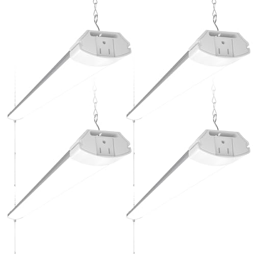 Barrina BS84 LED Shop Lights 4FT for Workshop, 84W 10000LM 6500K, 4 Packs - color: 6500K, size: White-84W-4 Packs