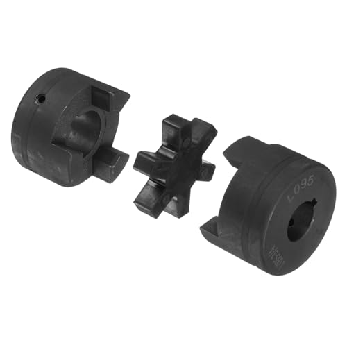 uxcell 3/4" to 1" L095 Flexible 3-Piece L-Jaw Coupling Coupler Set & Buna-N NBR Rubber Spider for Log Splitter Hybrid Equipment - size: 3/4 " to 1"