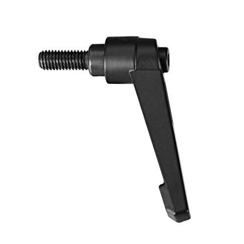 uxcell 5pcs Adjustable Clamping Lever Handle M8 x 16mm Metric Black Oxide Carbon Steel Male Threaded Stud Hand Knobs Ratchet Rotating Screw Handles Bolts with Locking Lever Black - size: M8 x 16mm