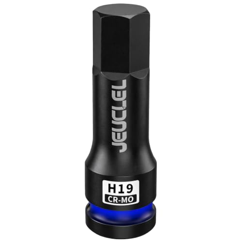 19mm Hex Impact Bit Socket, H19 1/2" Drive Allen Socket, Cr-Mo - size: 1PC | H19 19MM