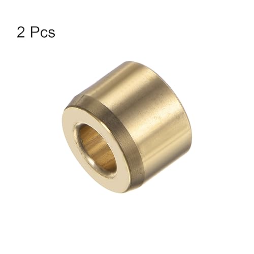 HARFINGTON 2pcs Sleeve Bearings 1/4" Bore 1/2" OD 3/8" Length Wrapped Oilless Bushings Brass Alloy for Transmission Conveyor Systems - size: 1/4" x 1/2" x 3/8"