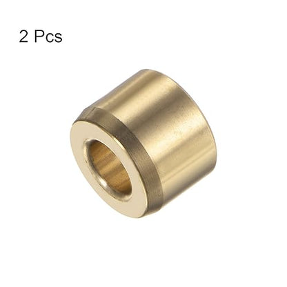 HARFINGTON 2pcs Sleeve Bearings 1/4" Bore 1/2" OD 3/8" Length Wrapped Oilless Bushings Brass Alloy for Transmission Conveyor Systems - size: 1/4" x 1/2" x 3/8"
