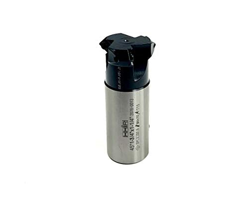 HHIP 2076-0013 45 Degree Carbide 1-3/4" X 1-1/4 Shank 3-Insert Indexable Chamering End Mill - size: 1-3/4"