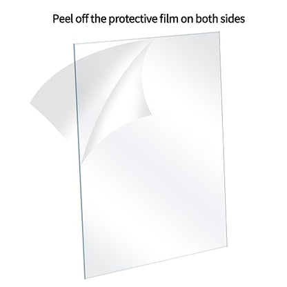 Lyeasw 11x17 Plexiglass Acrylic Sheets for Picture Frame Glass Replacement, Crafting Projects, DIY Display, Clear Styrene Sheets 11x17 Plexiglass Cover - size: 11x17