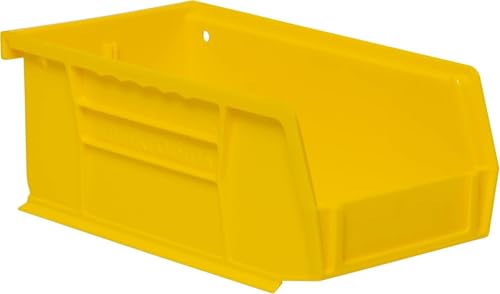 Akro-Mils 30220 AkroBins Plastic Hanging Stackable Storage Organizer Bin, 7-Inch x 4-Inch x 3-Inch, Yellow, 24-Pack - color: Yellow