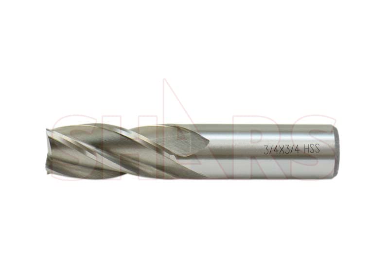 Shars 3/16" - 3/4" 4 Flute HSS Uncoated Single End Center Cut End Mill Set 10PCS 404-5872 M - size: 3/16 - 3/4", Uncoated, 10 PCS