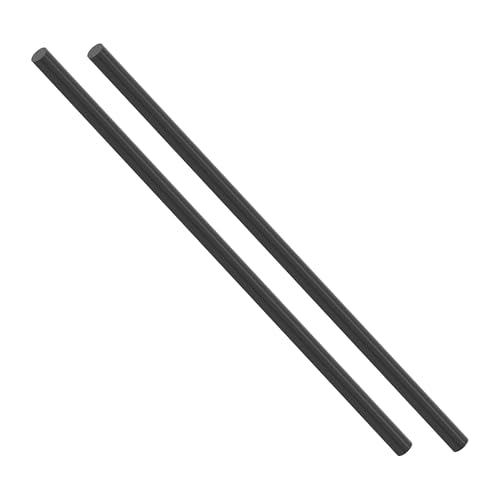 2Pcs Carbon Fiber Rod, 6mm x 400mm - size: 6mm x 400mm-2PC