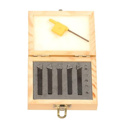 kimllier 1/4 Carbide Turning Tool Set, 5Pcs TCMT090204 Indexable Inserts