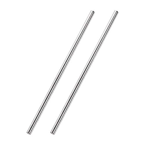 uxcell 5mm x 250mm 304 Stainless Steel Solid Round Rod for DIY Craft - 2pcs - size: 5 mm x 250 mm