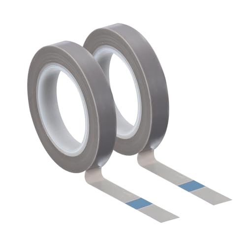 PATIKIL 0.4" x 33ft Heat Resistant Tape, High Temperature Tape PTFE Adhesive High Heat Tape Waterproof Smooth Surface for Vacuum Sealer Machine Insulation Protection, 0.13mm Thick, 2PCS - size: 0.13x10mm