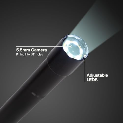 Klein Tools ET21 WiFi Borescope with Light, 5.5 mm 5-Foot Waterproof Snake - size: 5 Ft 0.22 in High Flex Snake