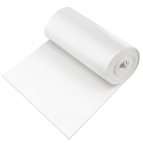 Self Adhesive Foam Rubber Sheets Sponge Neoprene with Adhesive Closed Cell Neoprene Rubber Roll Foam Padding for Shock Pad, DIY, Crafts (White, 12 Inch x 59 Inch x 1/2 Inch) - color: White, size: 12 Inch x 59 Inch x 1/2 Inch