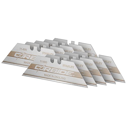 Stanley 2-11-800 Knife Blade "Carbide" (10 Piece), Silver