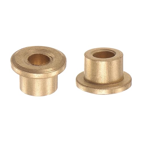 HARFINGTON 2pcs Flange Bearing Sleeve 5mm Bore 9mm OD 8mm Length 2mm Flange Thickness Bronze Bushing Self Lubricating Bushings Sleeve for Industrial Equipment - size: 5mm x 9mm x 8mm