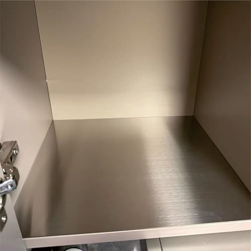 2PCS Stainless Steel Metal 12" x 16" x 1/32" Inch Metal Plates for Magnetic Mount Board Wall 20GA(0.80MM) 430 Stainless Steel Shim Stock Plates for Crafting, Kitchen, Office