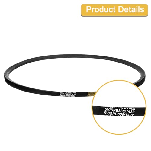 uxcell 5V560 V-Belt, Classic Wrapped Rubber V-Belt 56" Outside Circumference x 0.62" Width x 0.53" Height for Industrial Machinery Equipment, Black - size: 5V560