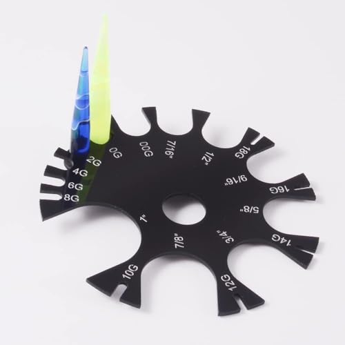 Black Acrylic Wire Gauge Measuring Tool 1mm-25mm Wire Gauge Thickness Gauge Measurement Tester Ruler Gauge Measurement Wheel Gauge Diameter Tool, Thickness Gauges
