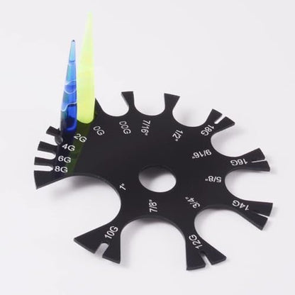Black Acrylic Wire Gauge Measuring Tool 1mm-25mm Wire Gauge Thickness Gauge Measurement Tester Ruler Gauge Measurement Wheel Gauge Diameter Tool, Thickness Gauges