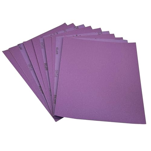 240 Grit Wet Dry Sandpaper, 10pcs 9 x 11 Inch Sanding Sheets - style: Grit 240