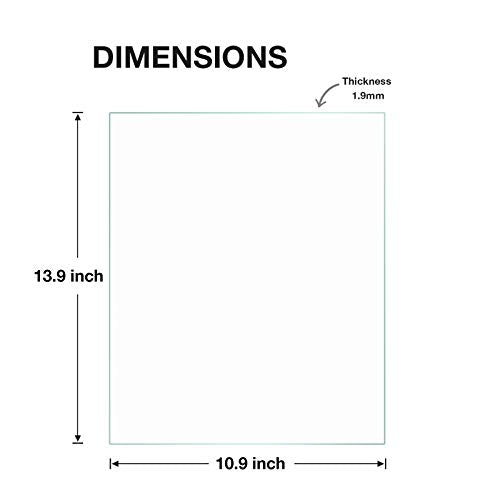 Egofine 11x14 Heat-Strengthened Glass Replacement for Picture Frame (Crystal Clear, 2 Pack), Replacement Glass for 11 by 14 Photo Frame - size: 11x14-2pc
