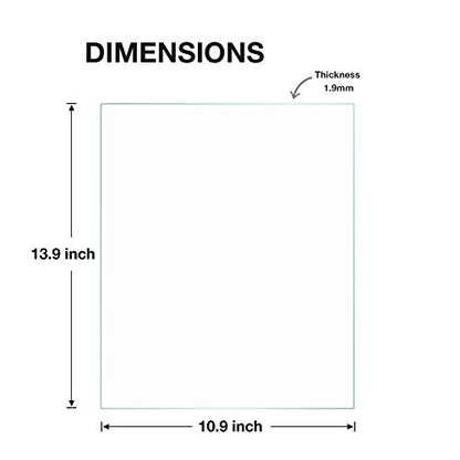 Egofine 11x14 Heat-Strengthened Glass Replacement for Picture Frame (Crystal Clear, 2 Pack), Replacement Glass for 11 by 14 Photo Frame - size: 11x14-2pc