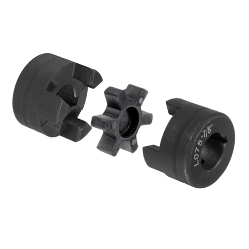 uxcell 7/8" to 7/8" L075 Flexible 3-Piece L-Jaw Coupling Coupler Set - size: 7/8" to 7/8"