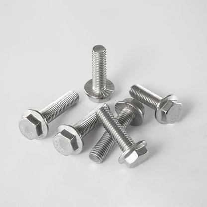 M10 x 75mm 4Pcs Flanged Hex Head Bolts, M10 x 1.5 Bolts, Flange Hexagon Head Screws, 304 Stainless Steel, Bright Finish, Metric Fully Thread - size: M10 x 75mm(4PCS)