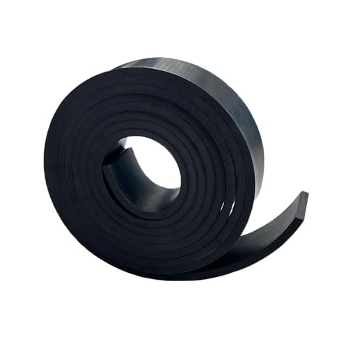 Solid Rubber Sheets,Rolls & Strips 1/4 (.25)" Thick X 2" Wide X 10'Long - size: 2"X10'X1/4", style: No Adhesive