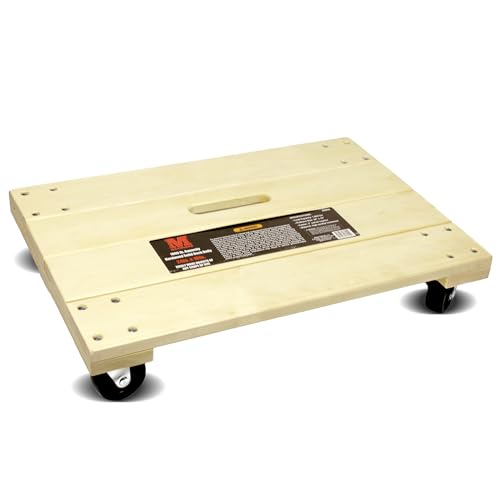 MaxWorks 50952 1000 lbs. Capacity 24 in. x 16 in. Hardwood Furniture Moving Dolly - style: Wood