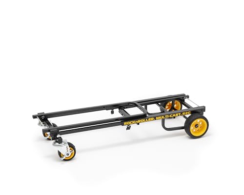 Rock-N-Roller R2G (Micro Ground Glider) 8-in-1 Folding Multi-Cart/Hand Truck/Dolly/Platform Cart/26" to 39" Telescoping Frame/350 lbs. Load Capacity, Black - style: Ground Glider