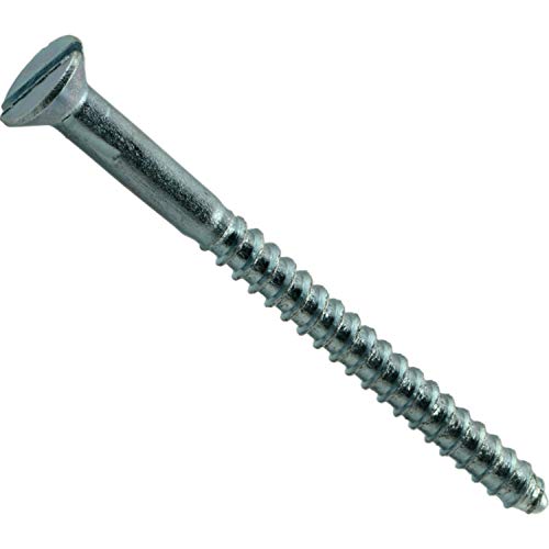 Hard-to-Find Fastener 014973311728 Slotted Flat Wood Screws, 10 x 2-1/2, Piece-25 - size: 10 x 2-1/2-Inch