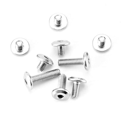 M3 x 4mm 6mm 8mm 10mm 12mm Flat Round Head Hex Socket Cap Screws Bolts, Furniture Screws, 304 Stainless Steel, Metric Fully Threaded, Allen Hex Drive, Bright Finish, Assortment Kit 250PCS - size: M3 x 4/6/8/10/12mm (250PCS)