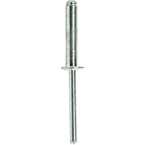 Fastenere Pop Rivets - 1/8" x 5/8" (100pcs) Heavy Duty, Open-End, Aluminum, Dome-Head Blind Rivets, Corrosion-Resistant, High Tensile & Shear Strength, 4-10 Gap 0.501"-0.625" - size: 1/8" x 5/8" (4-10) (100 Pack)
