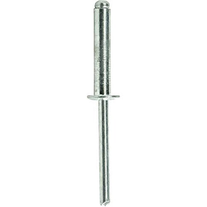 Fastenere Pop Rivets - 1/8" x 5/8" (100pcs) Heavy Duty, Open-End, Aluminum, Dome-Head Blind Rivets, Corrosion-Resistant, High Tensile & Shear Strength, 4-10 Gap 0.501"-0.625" - size: 1/8" x 5/8" (4-10) (100 Pack)