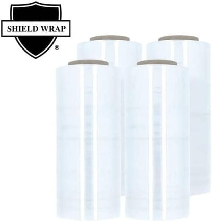 PSBM Stretch Wrap, 256 Rolls 12 Inch x 1500 Feet 90 Gauge Heavy Duty up to 800% Ultimate Stretch Clear Plastic Wrap Industrial Strength Shrink Film for Moving, Packing & Shipping - size: 256 Pack, style: 90 Gauge