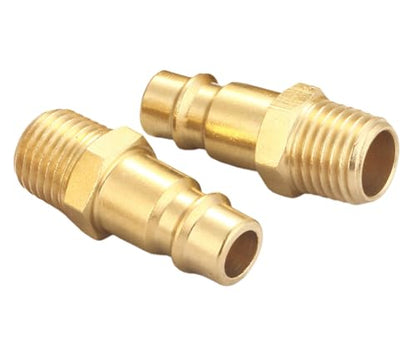 Brass 1/4 Inch NPT High Flow Air Coupler and Plug Kit - size: Coupler and Plug Kit 14 Piece