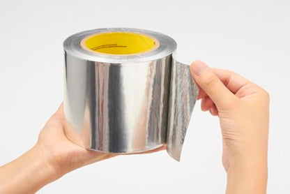 3M 3311 Aluminum Foil Tape, Vapor Resistant, Rubber Adhesive, Suitable for HVAC/Air Duct/Patch Work, Silver, 2.5 in x 50 yds, 1 Roll - size: 2.5 Inches