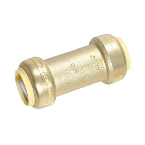 1 Pack XFITTING 1" x 1" Push Fit Check Valve, NSF ANSI61, Brass