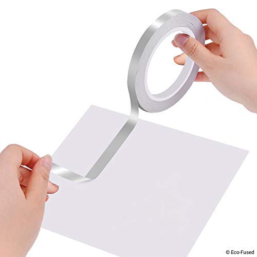 Adhesive Aluminum Foil Tape - for Heating and Air Conditioning Repairs - Thermally Conductive - Flame/Moisture/Vapor Resistant - Heat and Light Reflective (0.25 inch x 27 Yards) - color: 0.25 Inch X 27 Yards, size: 1 Roll: 0.25" X 27 Yard