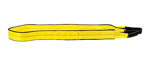 Mytee Products 4 Pack 2" x6' Web Lifting Sling - 6400 LBS WLL Vertical Lift Straps Twisted Eyelets 2-Ply - Choker (5000# WLL) & Basket (12,800# WLL) - color: 4 - Pack, size: 2" x 6'