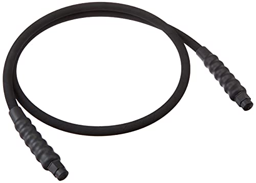 Enerpac 900 Black Rubber High Pressure Hydraulic Hose Assembly, 3' Length, 3/8" NPTF x CH-604 Coupling, 1/4" ID