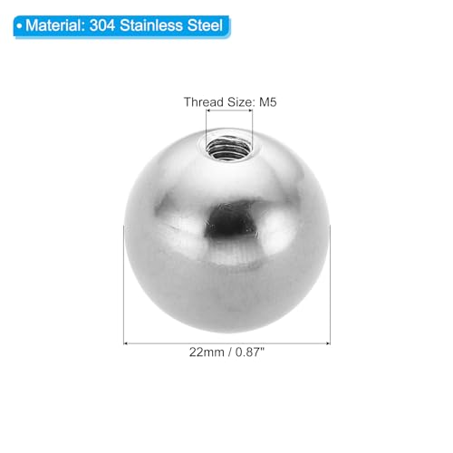 PATIKIL M5x22mm Ball Nuts Knob 2 Pcs Female Thread Blind Hole Screw Cap - size: M5x22mm