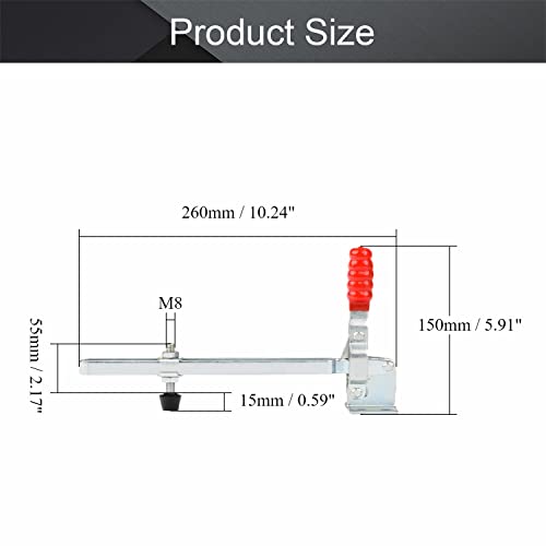 Utoolmart Hand Tool Vertical Toggle Clamp GH-101-E-20 Quick Release Clamp 180kg Holding Capacity Adjustable Toggle Clamp - size: GH-101-E-20 1pc