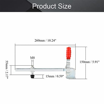 Utoolmart Hand Tool Vertical Toggle Clamp GH-101-E-20 Quick Release Clamp 180kg Holding Capacity Adjustable Toggle Clamp - size: GH-101-E-20 1pc