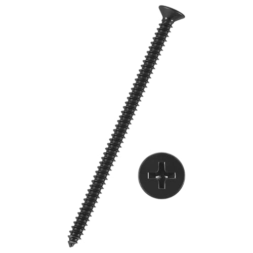 50pcs Phillips Wood Screws #10x3 304 Stainless Steel Black - color: Black, size: #10x3"